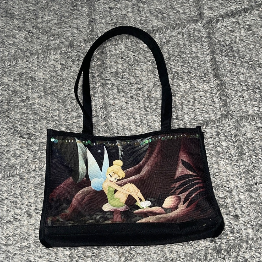 Disney Tinkerbell Black Purse/ Small tote bag
